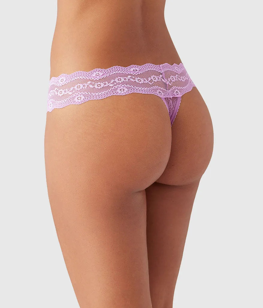 Lace Kiss Thong: Smoky Grape