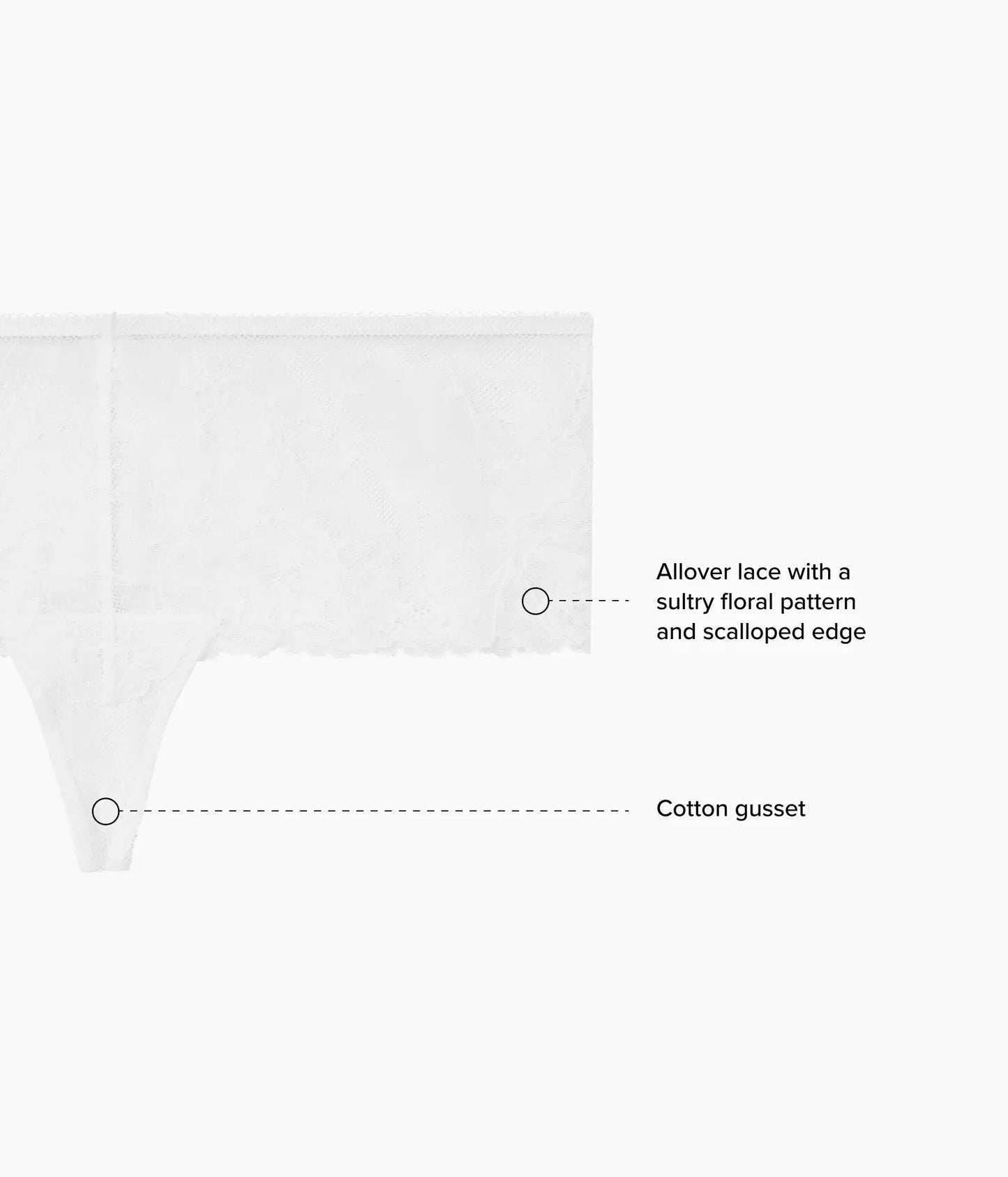 Vivid Attraction Tanga: White