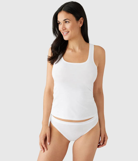 Understated Cotton Tank: White