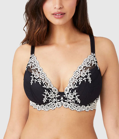 Embrace Lace® Plunge Bra: Black
