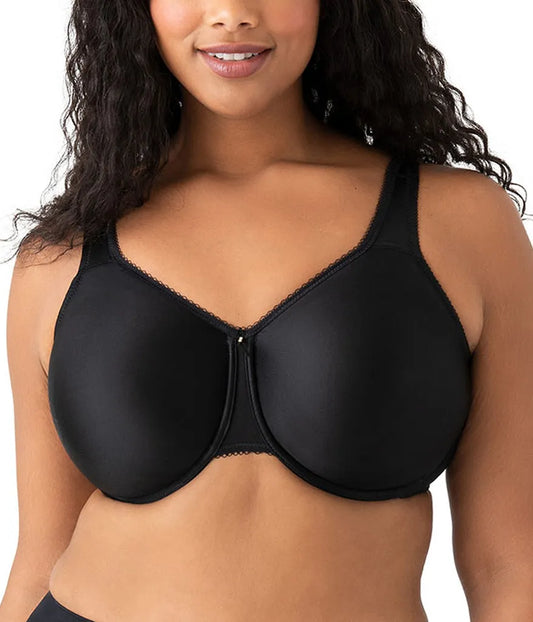 Basic Beauty Full Figure Seamless Underwire Bra: Black
