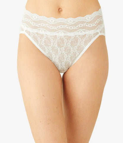 Lace Kiss Hi-Leg: White