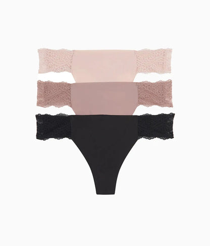 b.bare Thong Panty Pack: Rose Smoke/Antler/Night