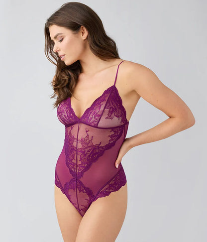 Vivid Attraction Bodysuit: Dark Purple