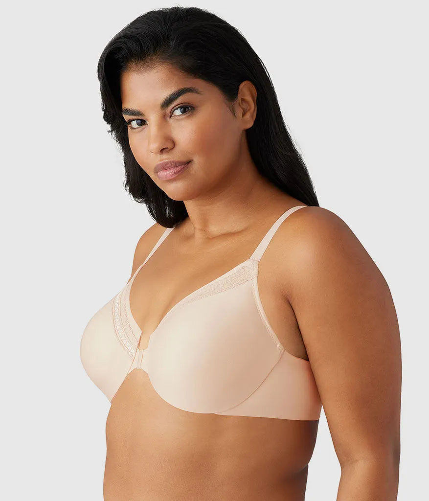 Perfect Primer Front Close Underwire Bra: Sand
