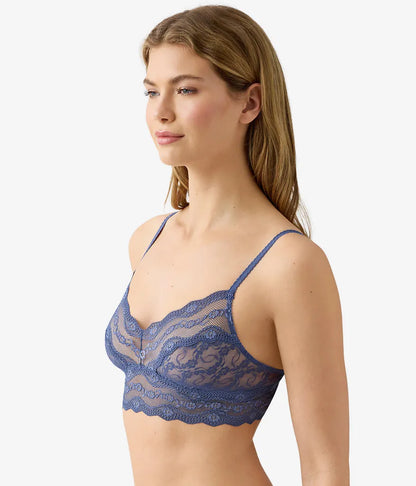 Lace Kiss Bralette: Crown Blue