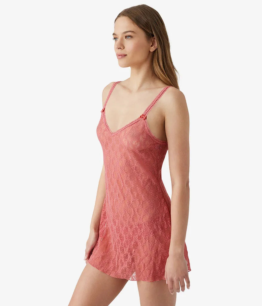 Lace Kiss Chemise: Slate Rose