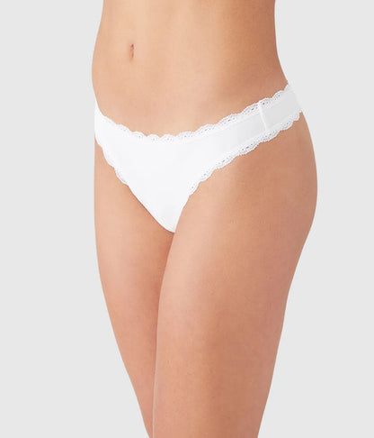 Inspired Eyelet Thong: White