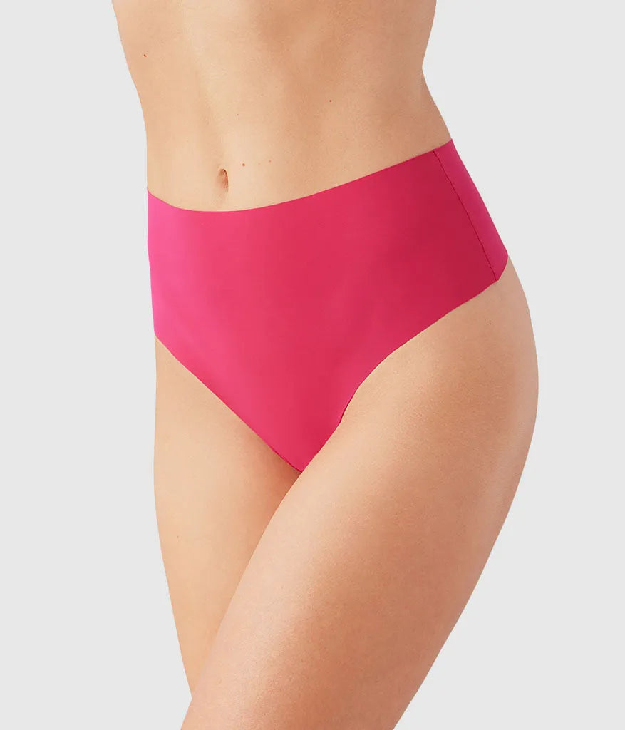 b.bare Hi-Waist Thong: Cerise