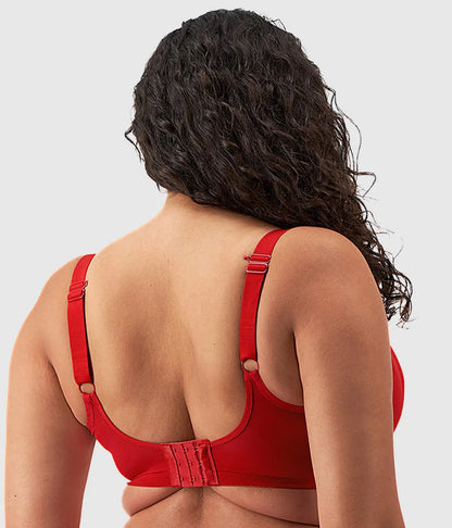 Matilda Underwire Plunge Bra: Haute Red