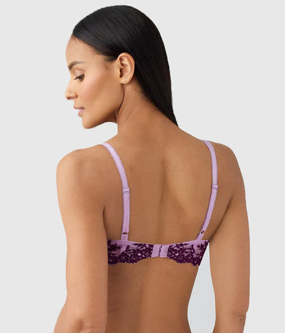 Embrace Lace® T-Shirt Bra: Lavender Sage/Dark Purple
