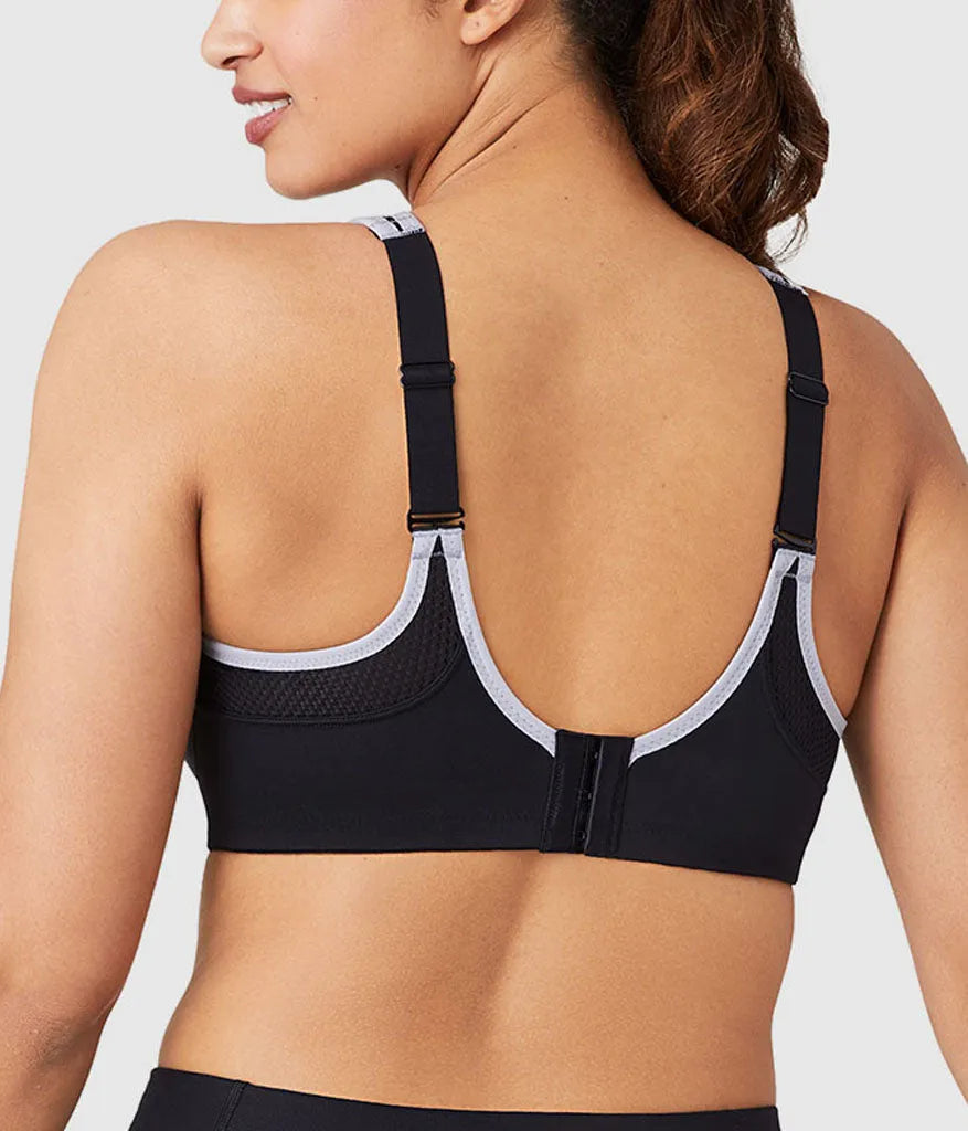 Lindsey Sport Contour Underwire Bra: Black/Lilac Gray