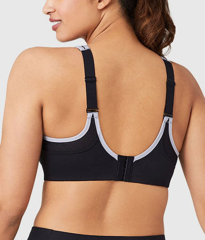 Lindsey Sport Contour Underwire Bra: Black/Lilac Gray