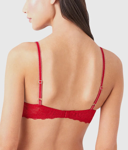 Lace Encounter Contour Bra: Crimson Red