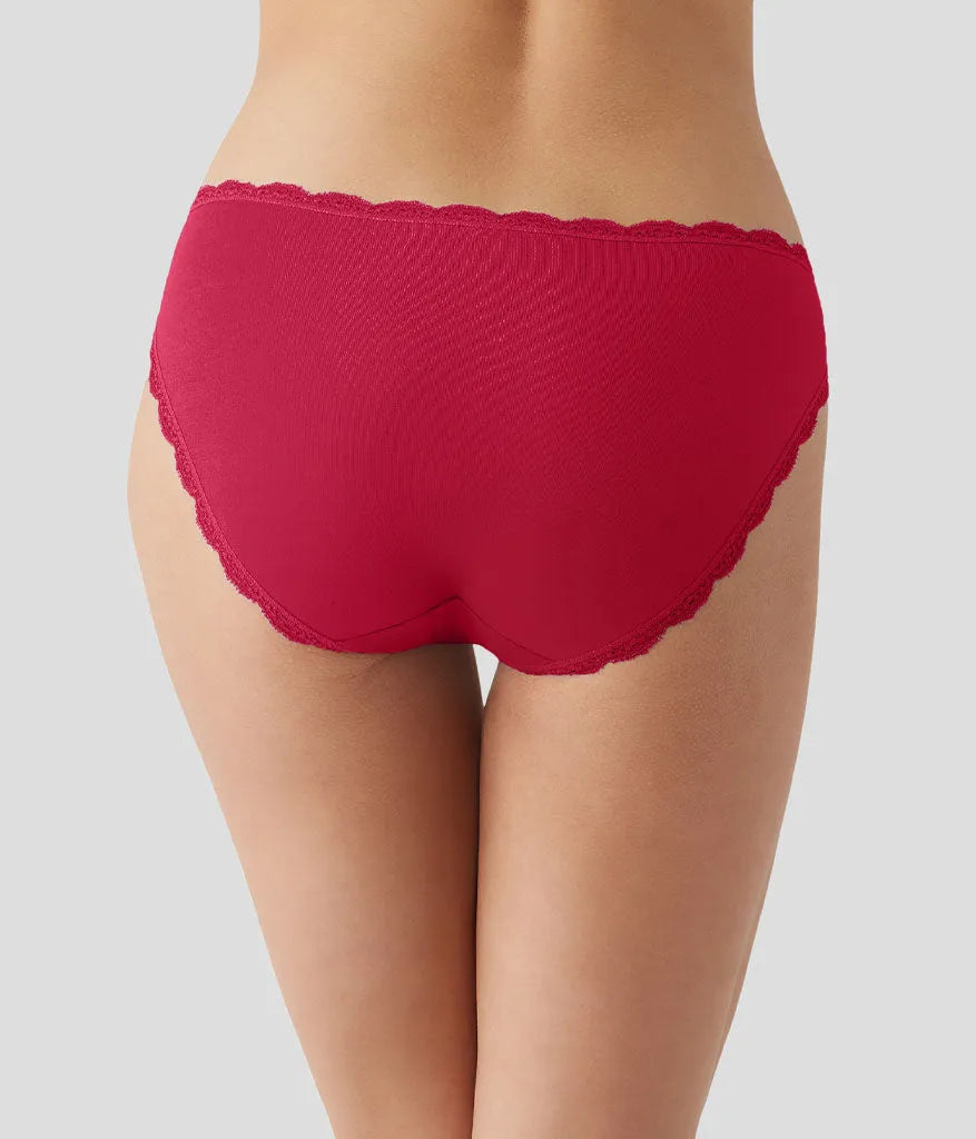 Inspired Eyelet Bikini: Cerise