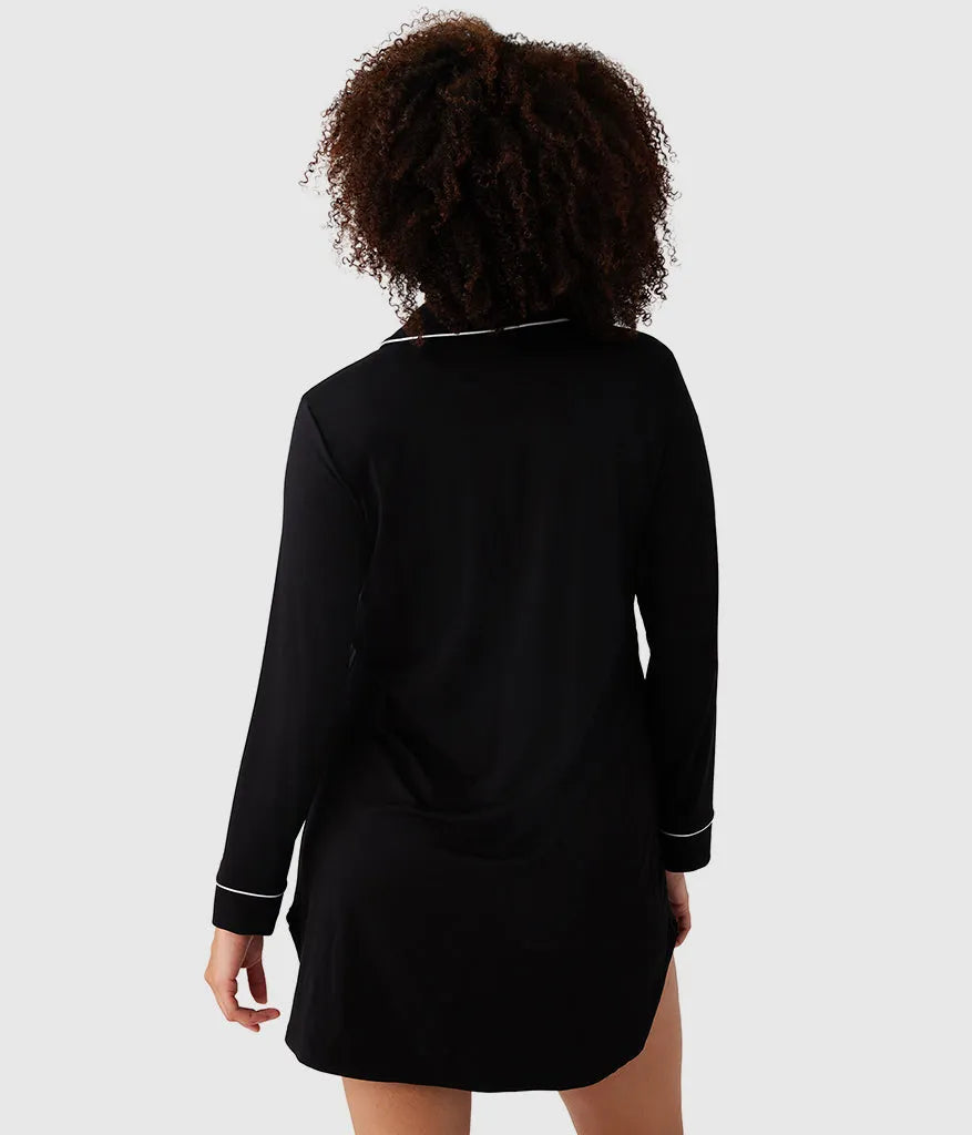 Lease to Lounge Sleepshirt: Black