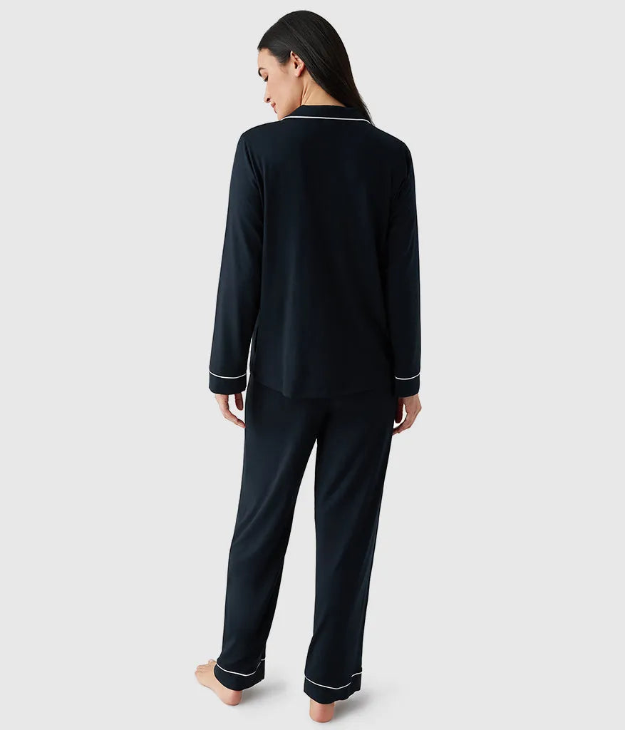 Lease to Lounge Pajama Set: Black