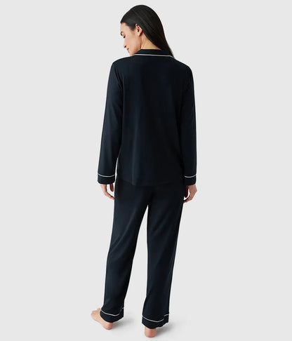 Lease to Lounge Pajama Set: Black