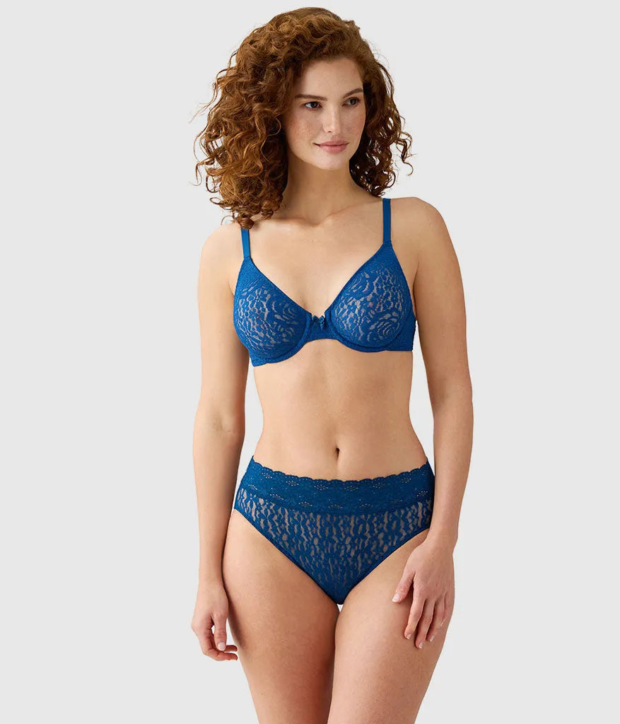 Halo Lace Underwire Bra: Poseidon
