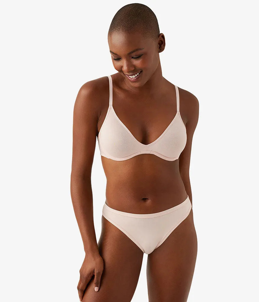 Cotton To A Tee Scoop Underwire Bra: Rose Smoke