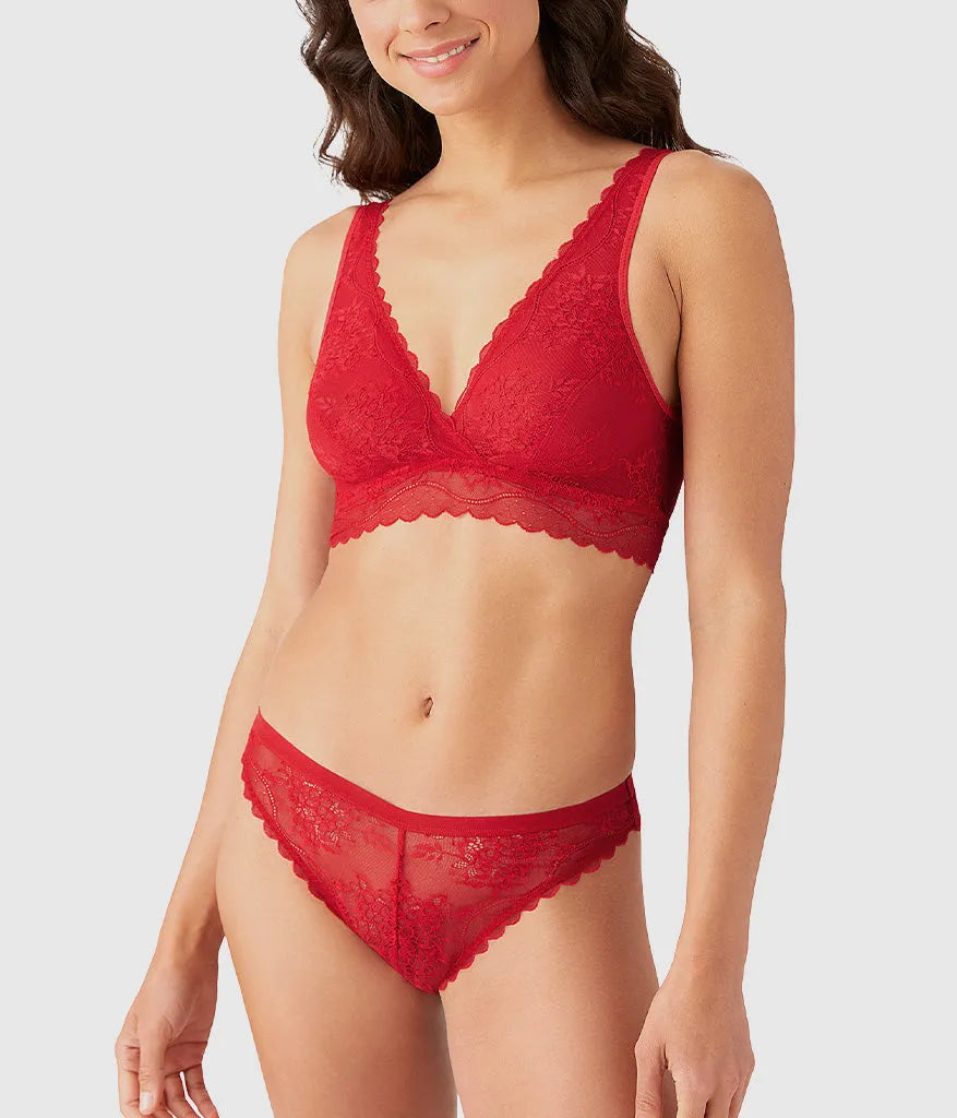 No Strings Attached Bralette: Crimson Red