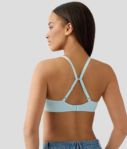 Future Foundation Wire Free T-Shirt Bra: Blue Glow