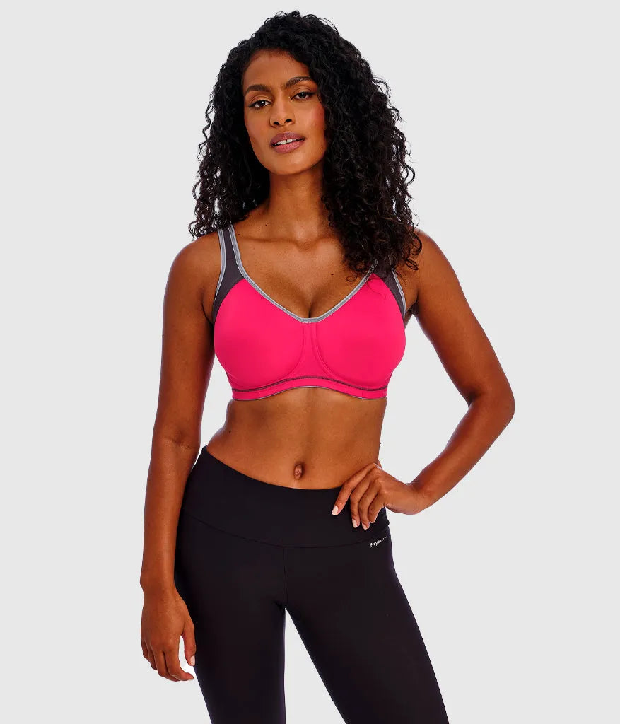 Freya Sonic Sport Underwire Spacer Bra: Hot Crimson