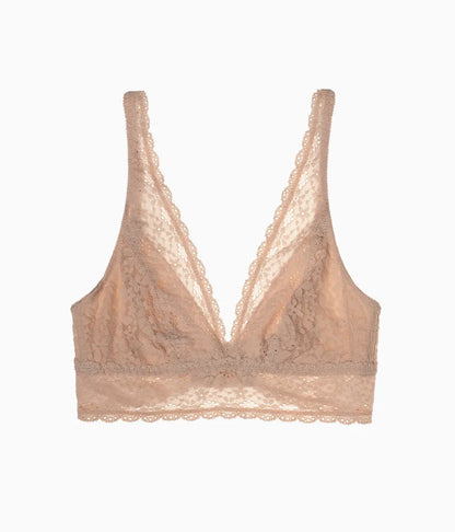 Halo Lace Wire Free Bralette: Sand