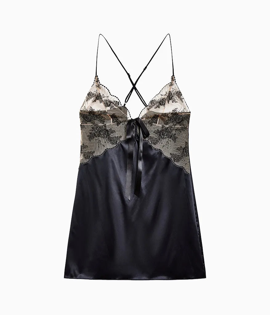 Midnight Soiree Chemise: Caviar