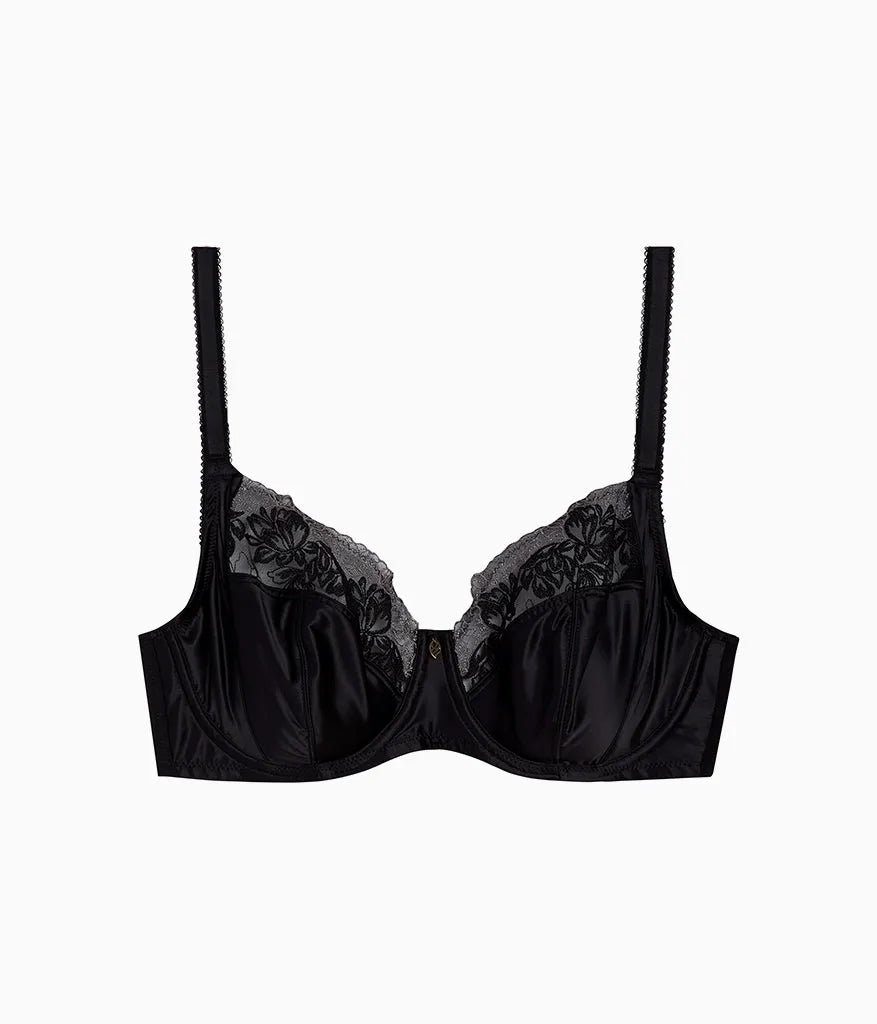 Side Note Underwire Bra: Black