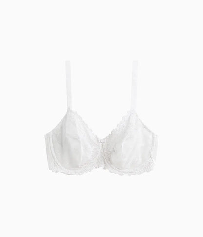 Renaissance Rose Underwire Bra: White