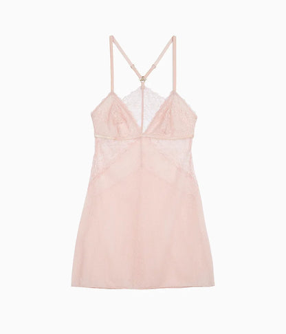 Lace Encounter Chemise: Rose Smoke