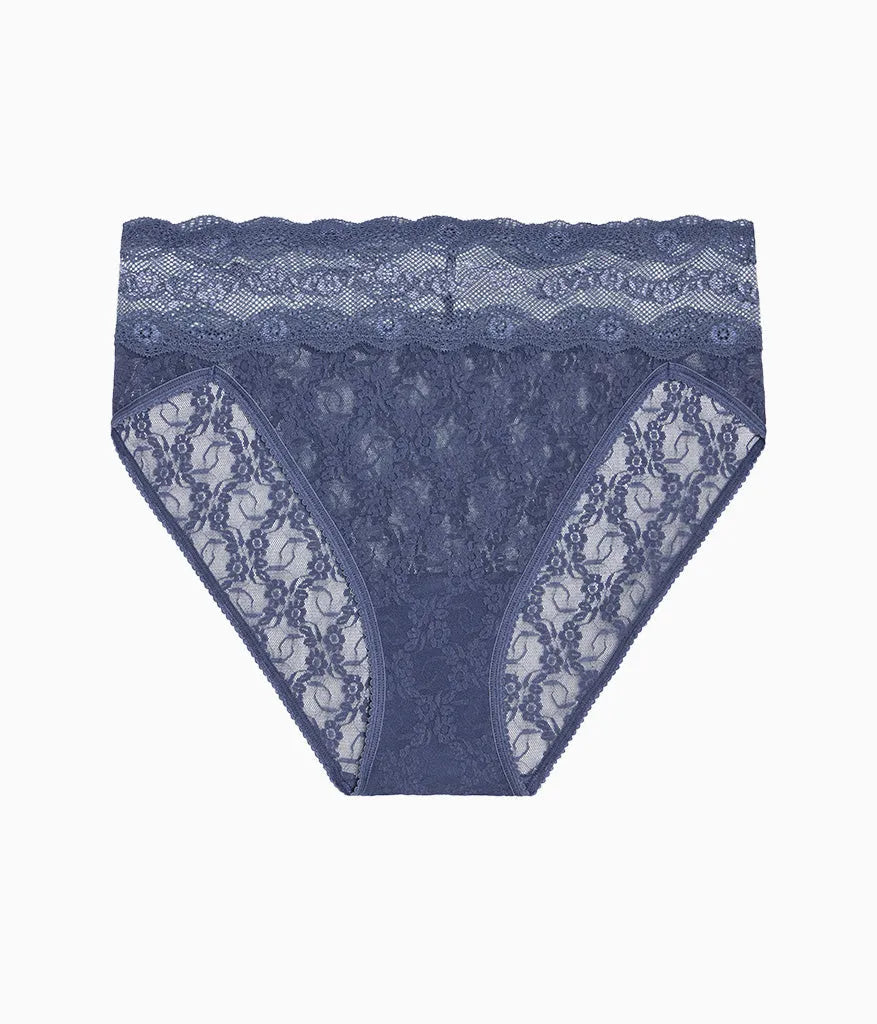 Lace Kiss Hi-Leg: Crown Blue