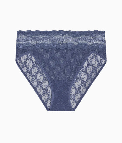 Lace Kiss Hi-Leg: Crown Blue