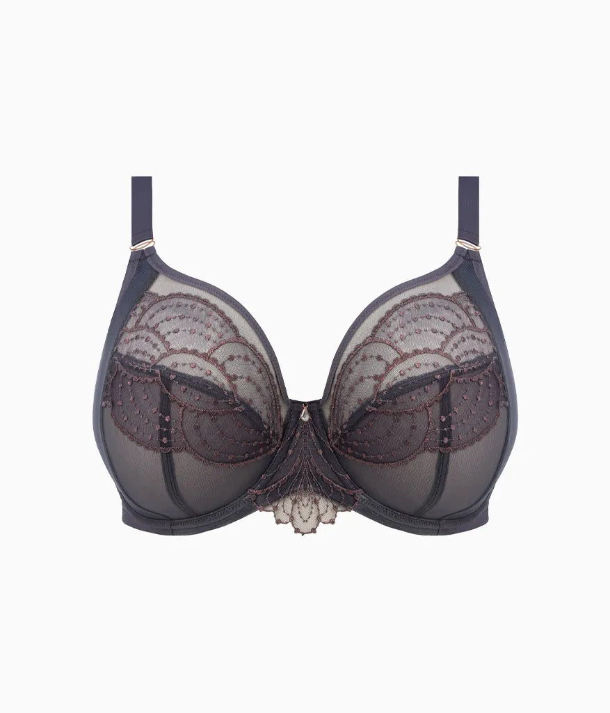 Priya Plunge Underwire Bra: Storm