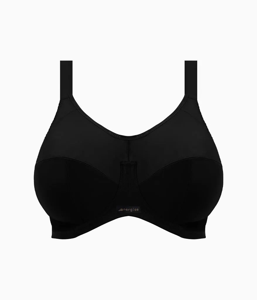 Energise Full Figure Underwire Sport Bra: Black