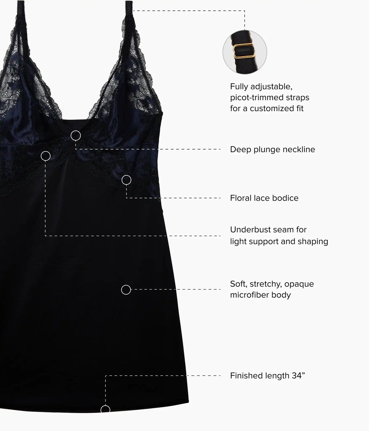 Modern Affair Chemise: Night Sky/Black
