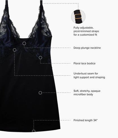 Modern Affair Chemise: Night Sky/Black