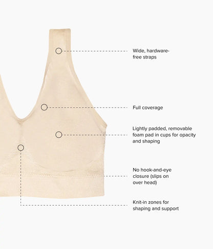 B-Smooth® Wire Free Bralette: Sand