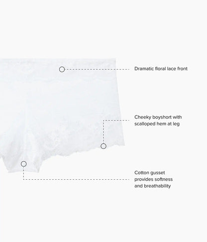 Modern Affair Boyshort: White