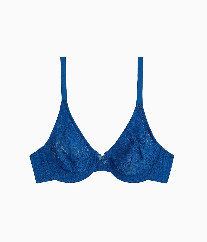 Halo Lace Underwire Bra: Poseidon
