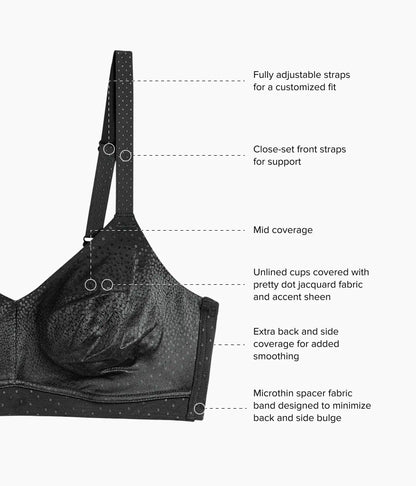 Back Appeal® Wire Free Bra: Black