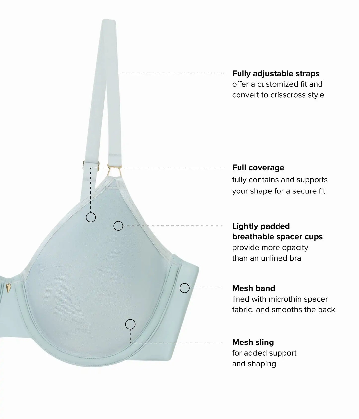 Simply Done T-Shirt Bra: Belgian Block