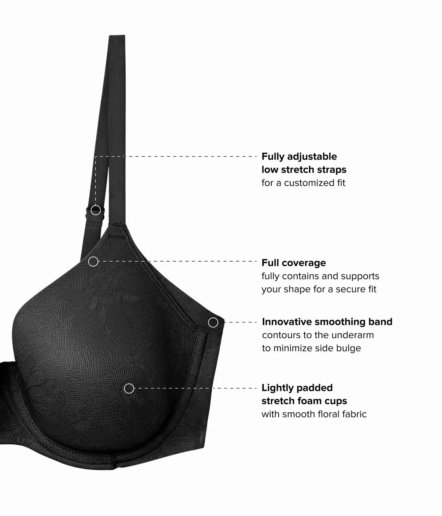 Taking Sides T-Shirt Bra: Black