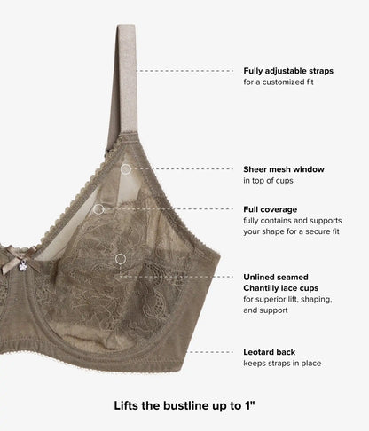 Retro Chic Full Figure Underwire Bra: Bungee Cord