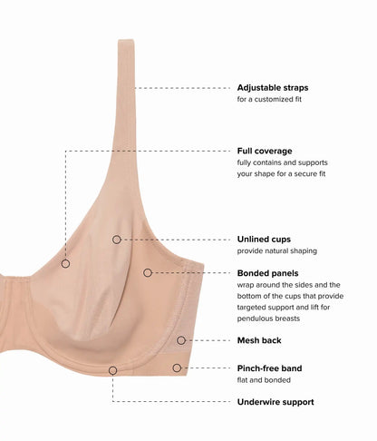 Shape Revelation® Pendulous Underwire Bra: Praline