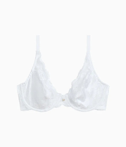 Modern Affair Plunge Underwire Bra: White