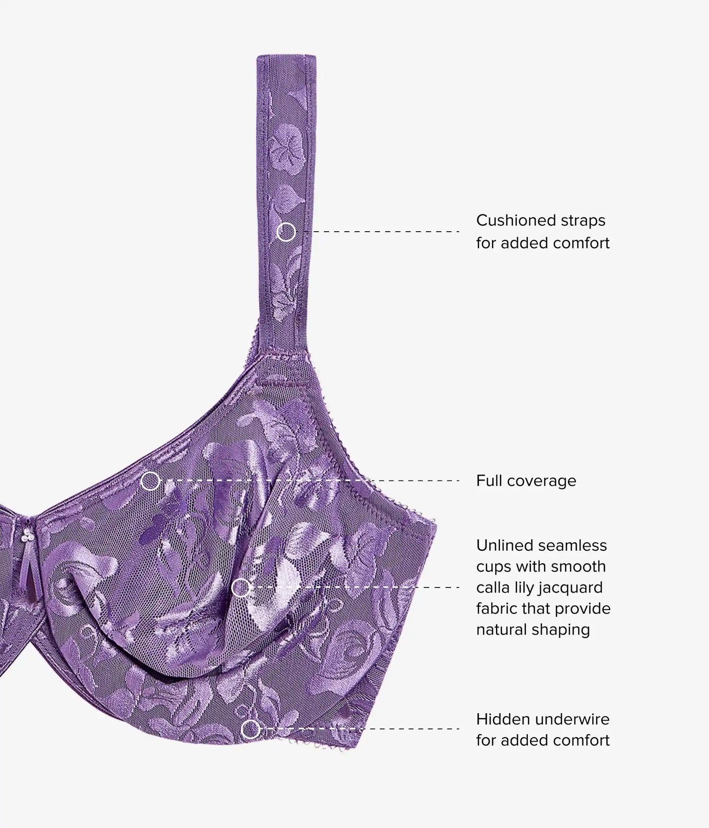 Awareness Underwire Bra: Grape Compote