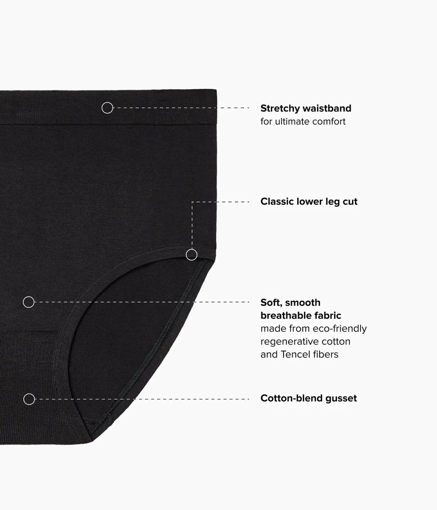 B-Smooth® Natural Brief: Black