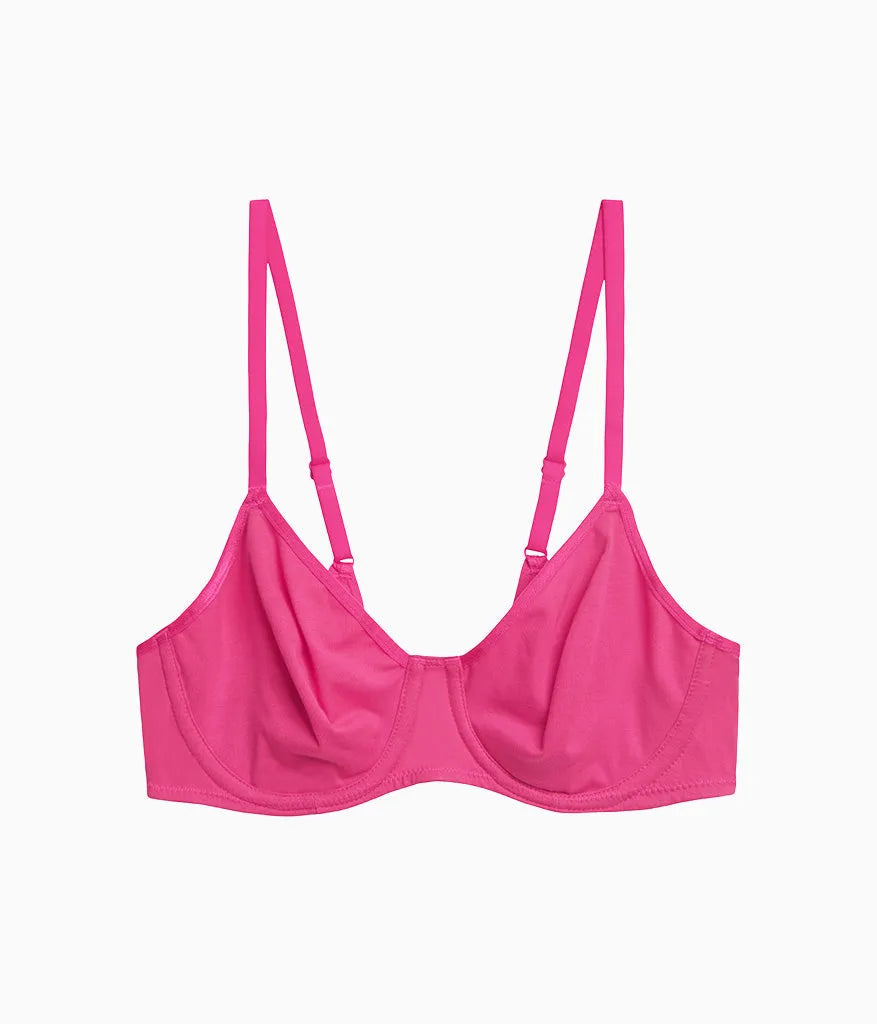 Cotton To A Tee Underwire Bra: Raspberry Sorbet